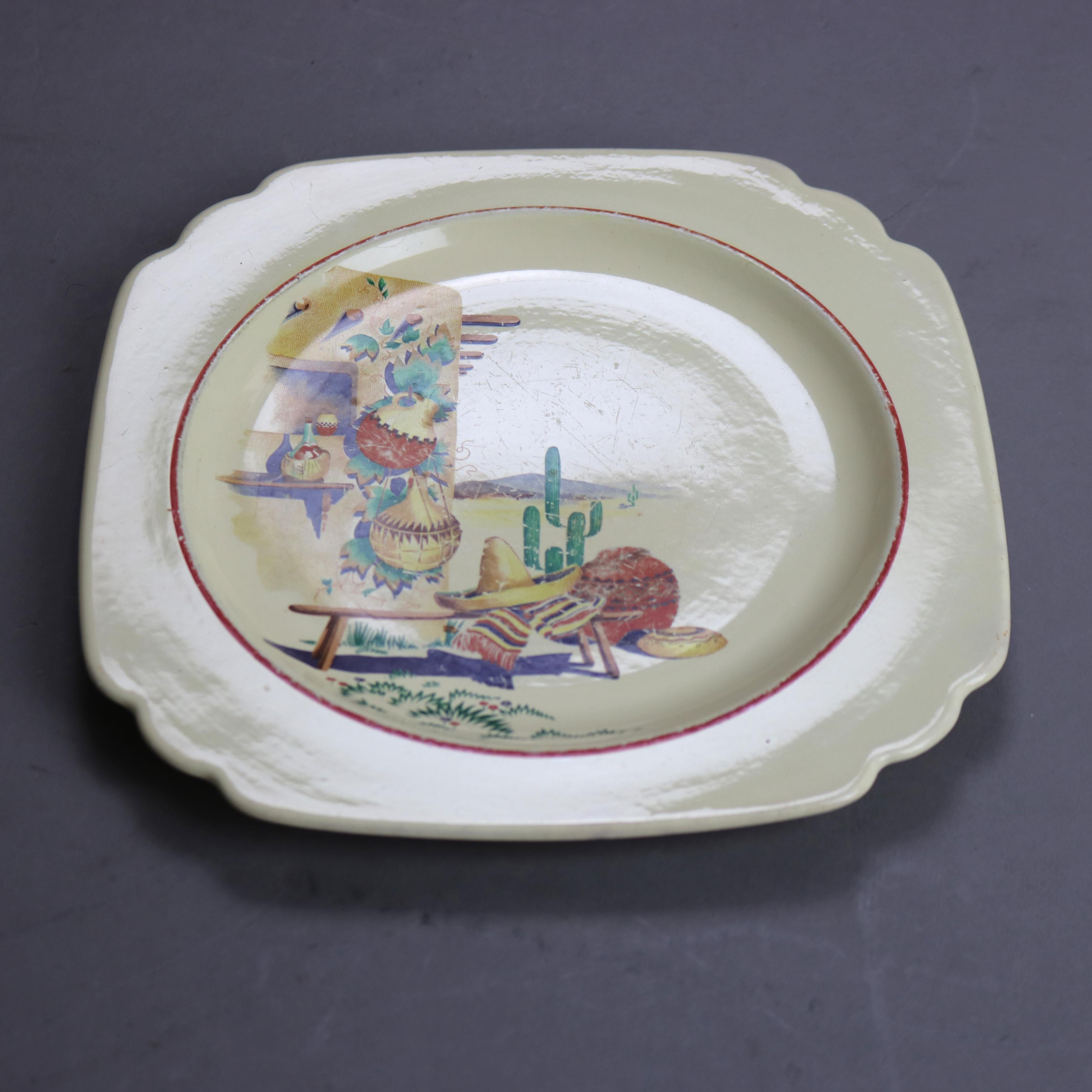 24 Piece Homer Laughlin Riviera Hacienda Porcelain Hacienda Dinner Set 20thC For Sale 3