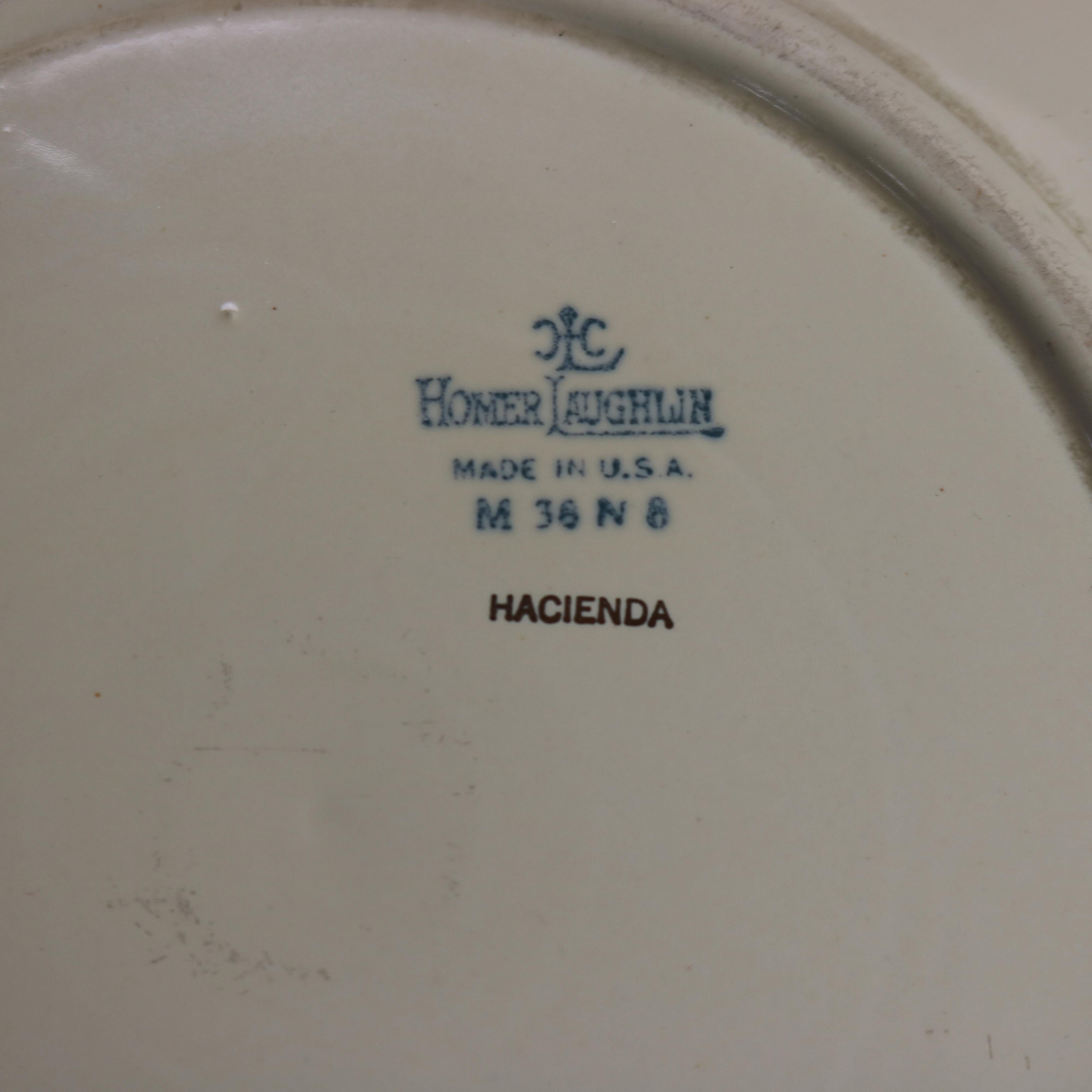 24 Piece Homer Laughlin Riviera Hacienda Porcelain Hacienda Dinner Set 20thC For Sale 4
