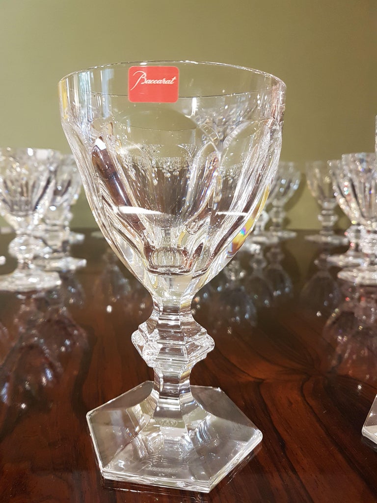 24Piece Set of Baccarat Crystal "Harcourt 1841" Stemware, Modern For