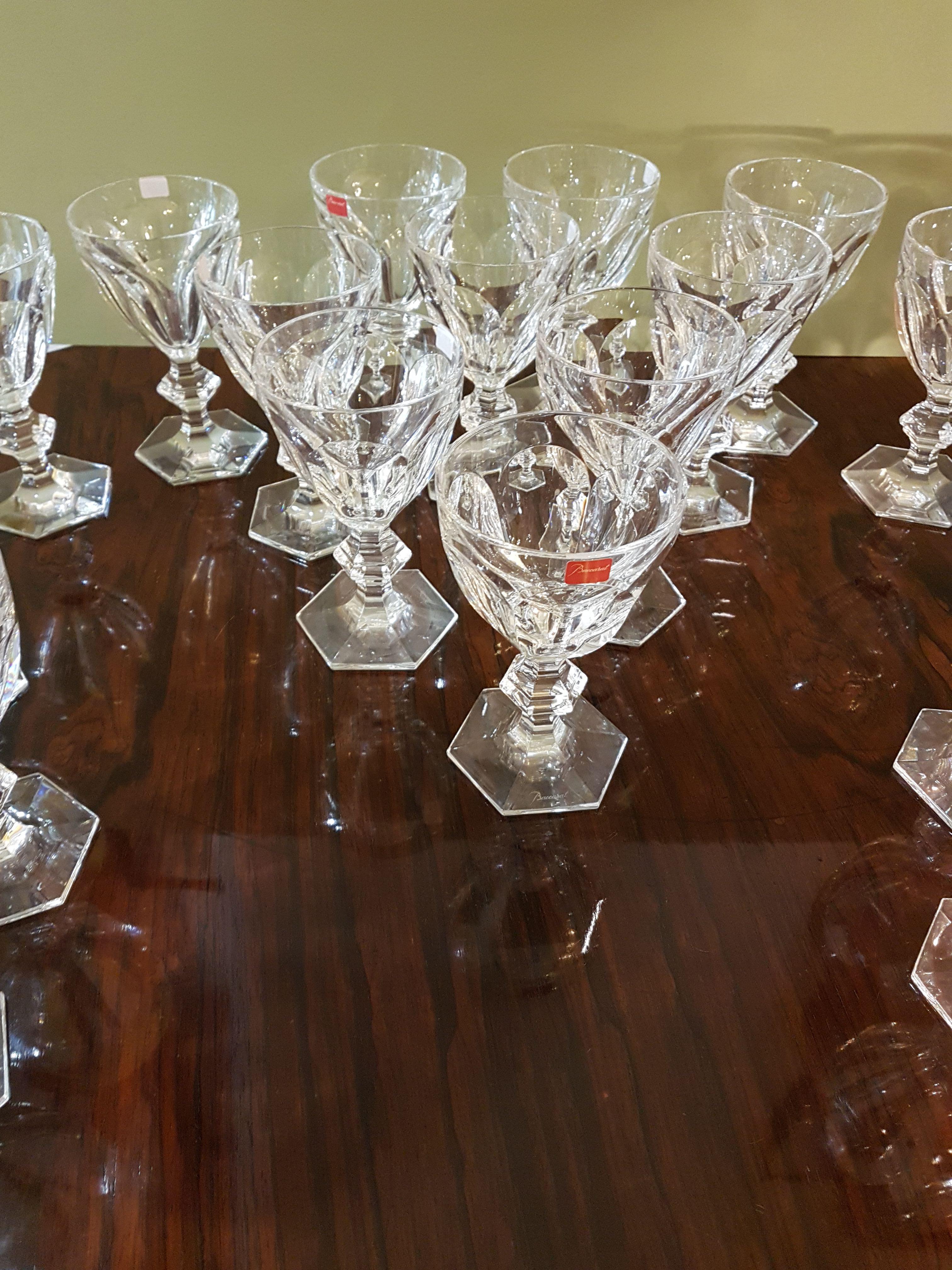Contemporary 24-Piece Set of Baccarat Hand-Cut Crystal 