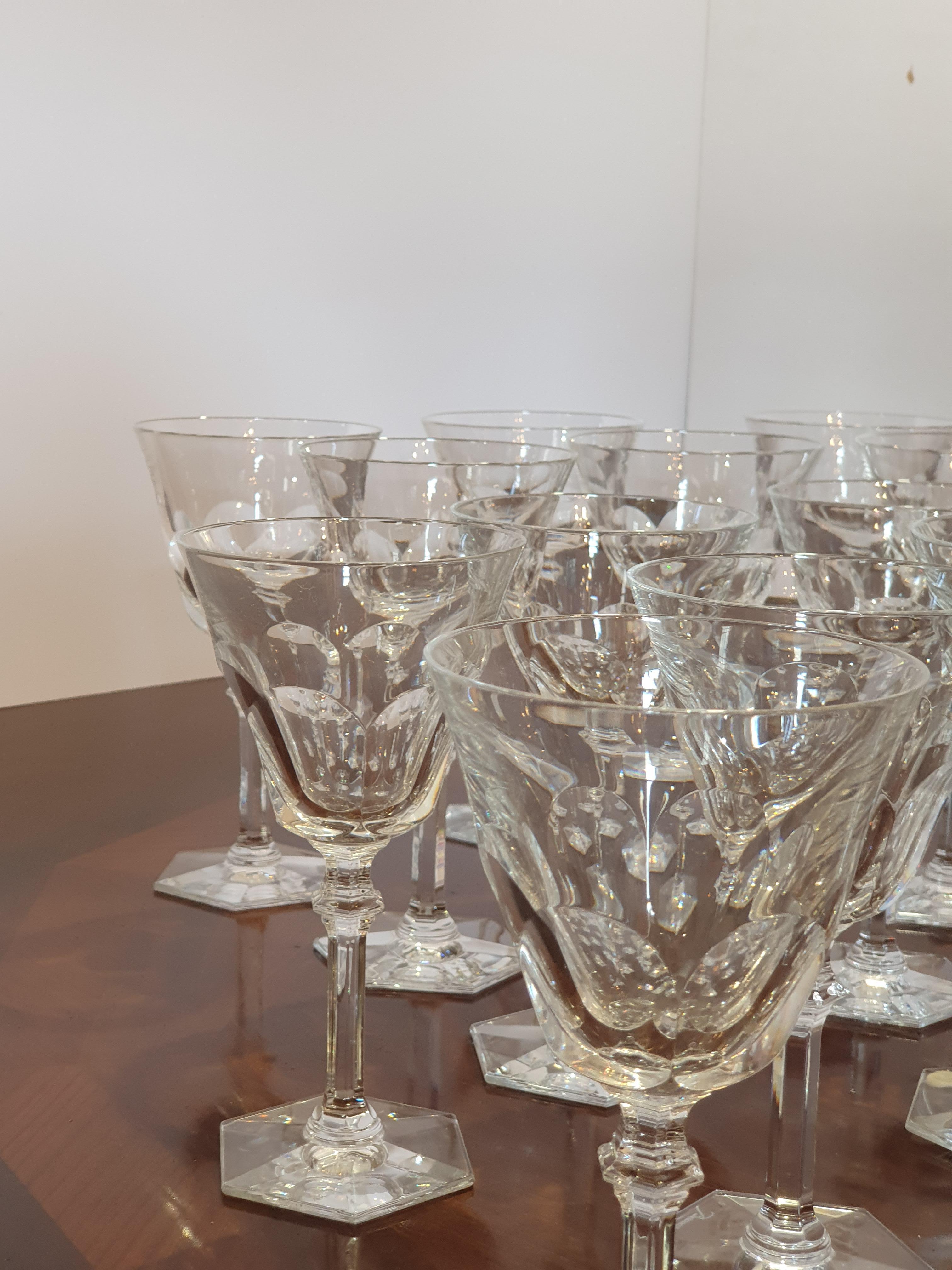 Contemporary 24-Piece Set of Baccarat Crystal 