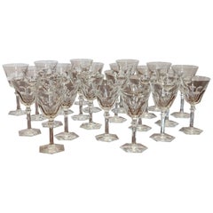 24-Piece Set of Baccarat Crystal "Harcourt Eve" Stemware, NEW