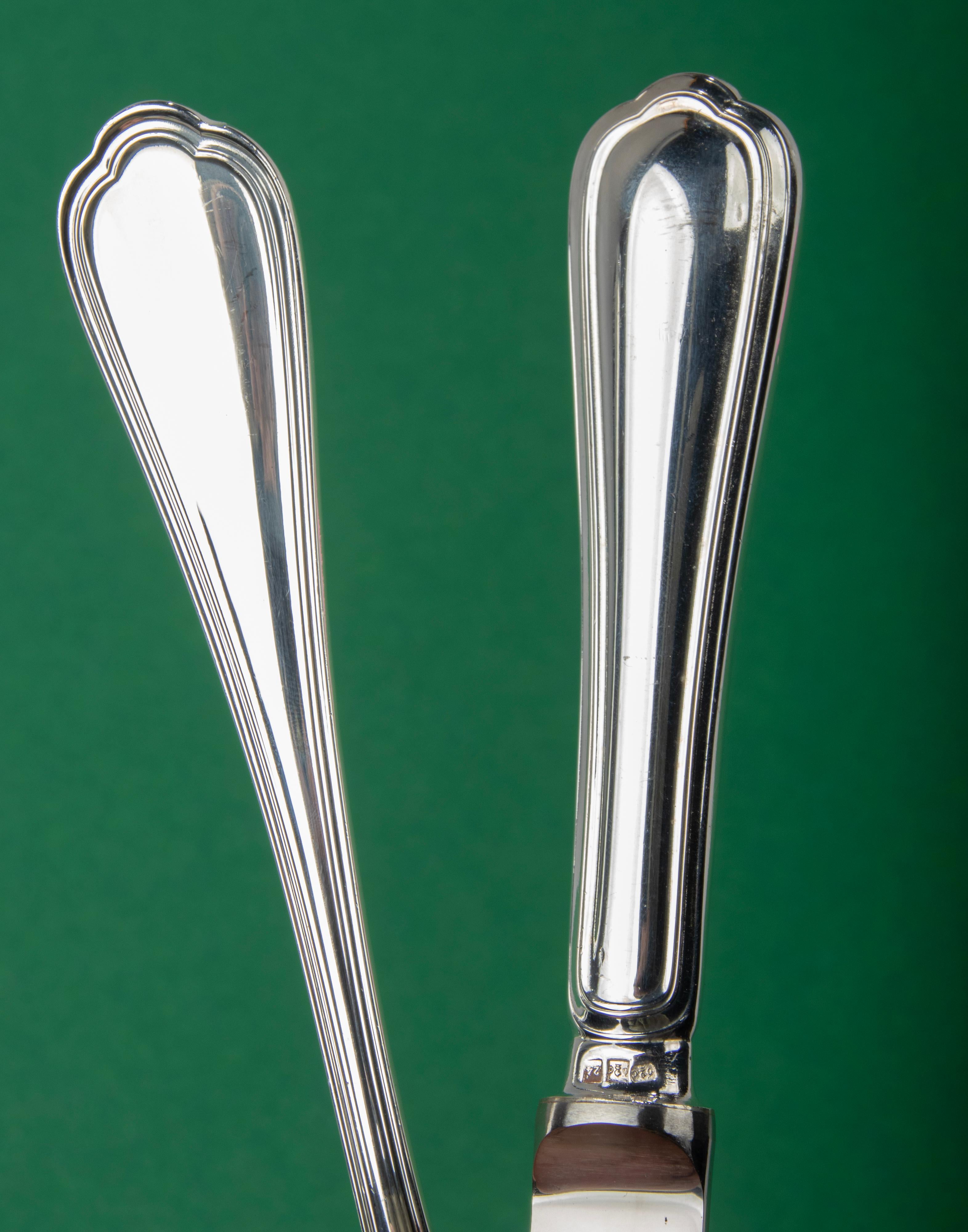 24-Piece Set of Silver Plated Flatware Made by Christofle Model Spatours 4