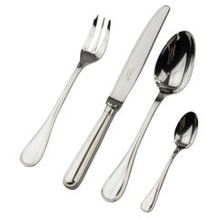 24-Piece Set Silver Plated Tableware for 6 Persons - Christofle model Albi