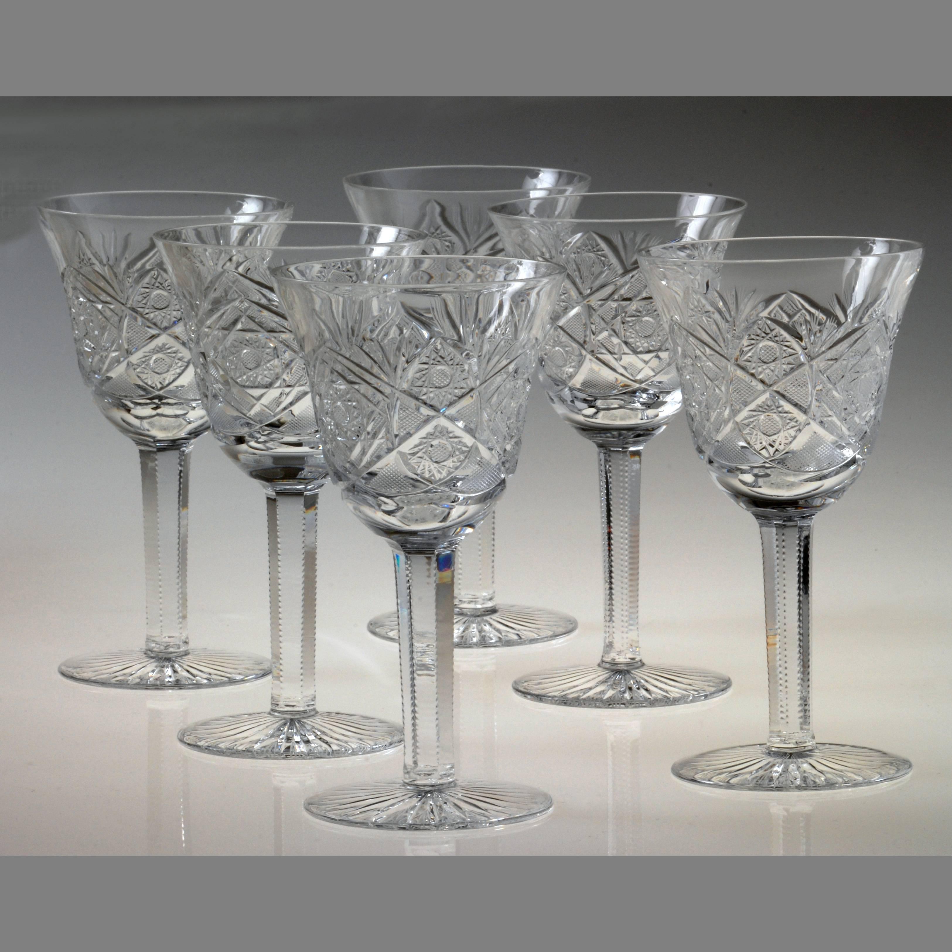 Mid-Century Modern 24 Pieces Crystal Drinking Set by Moser, Czech Republic, 1960