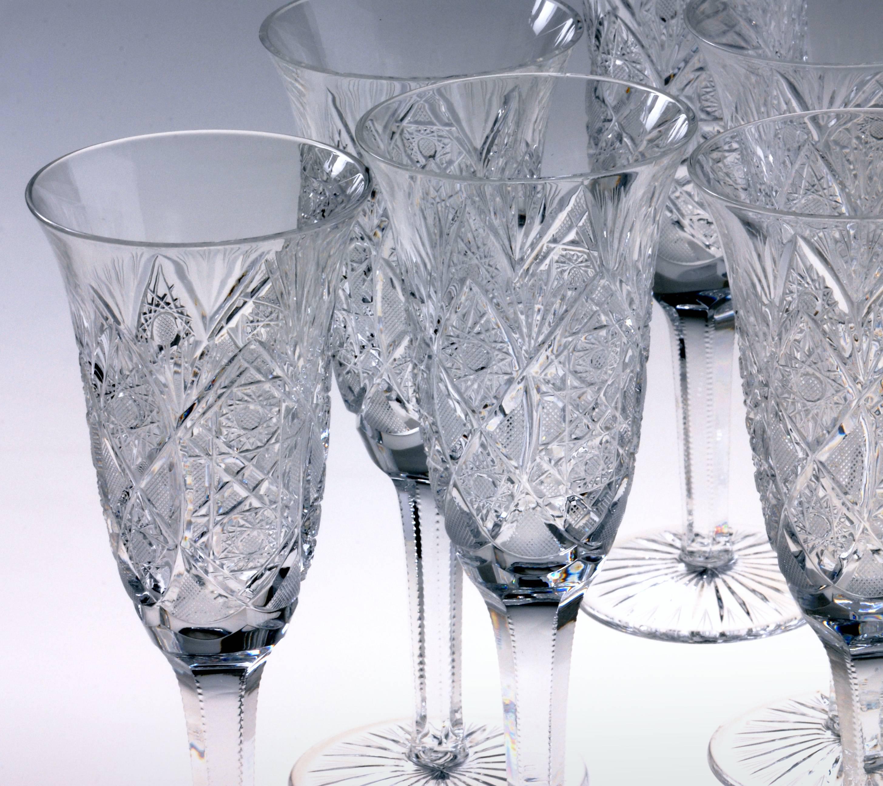 20th Century 24 Pieces Crystal Drinking Set by Moser, Czech Republic, 1960