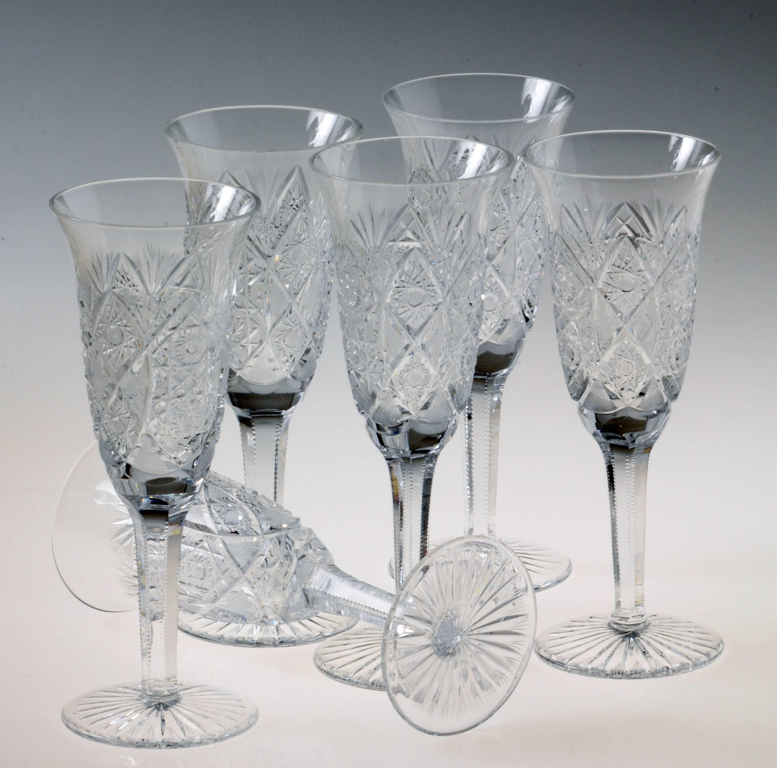 Glass 24 Pieces Crystal Drinking Set by Moser, Czech Republic, 1960