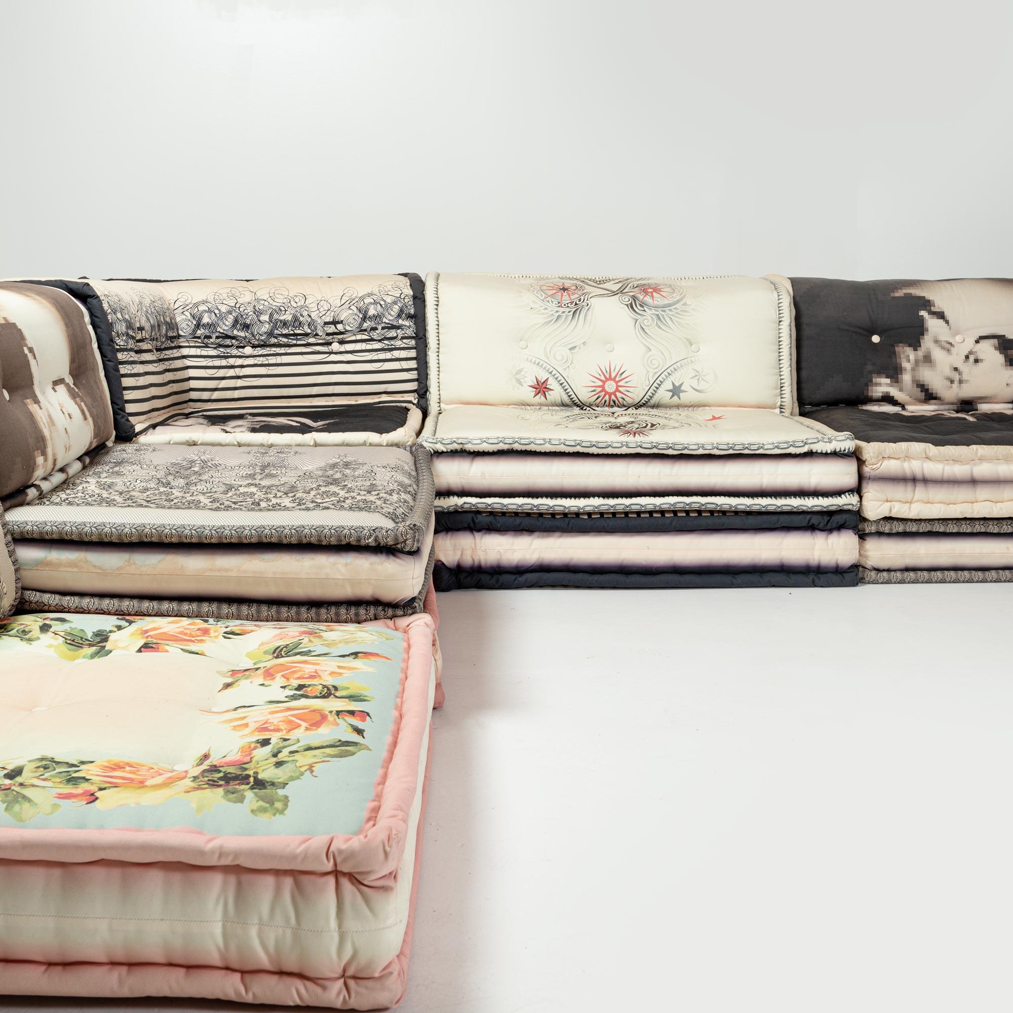 24+ Pieces Roche Bobois Mah-Jong Sectional Sofa Jean Paul Gaultier Fabric 1