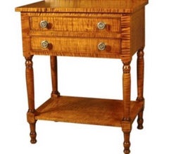 Sheraton washstand in Tiger Maple