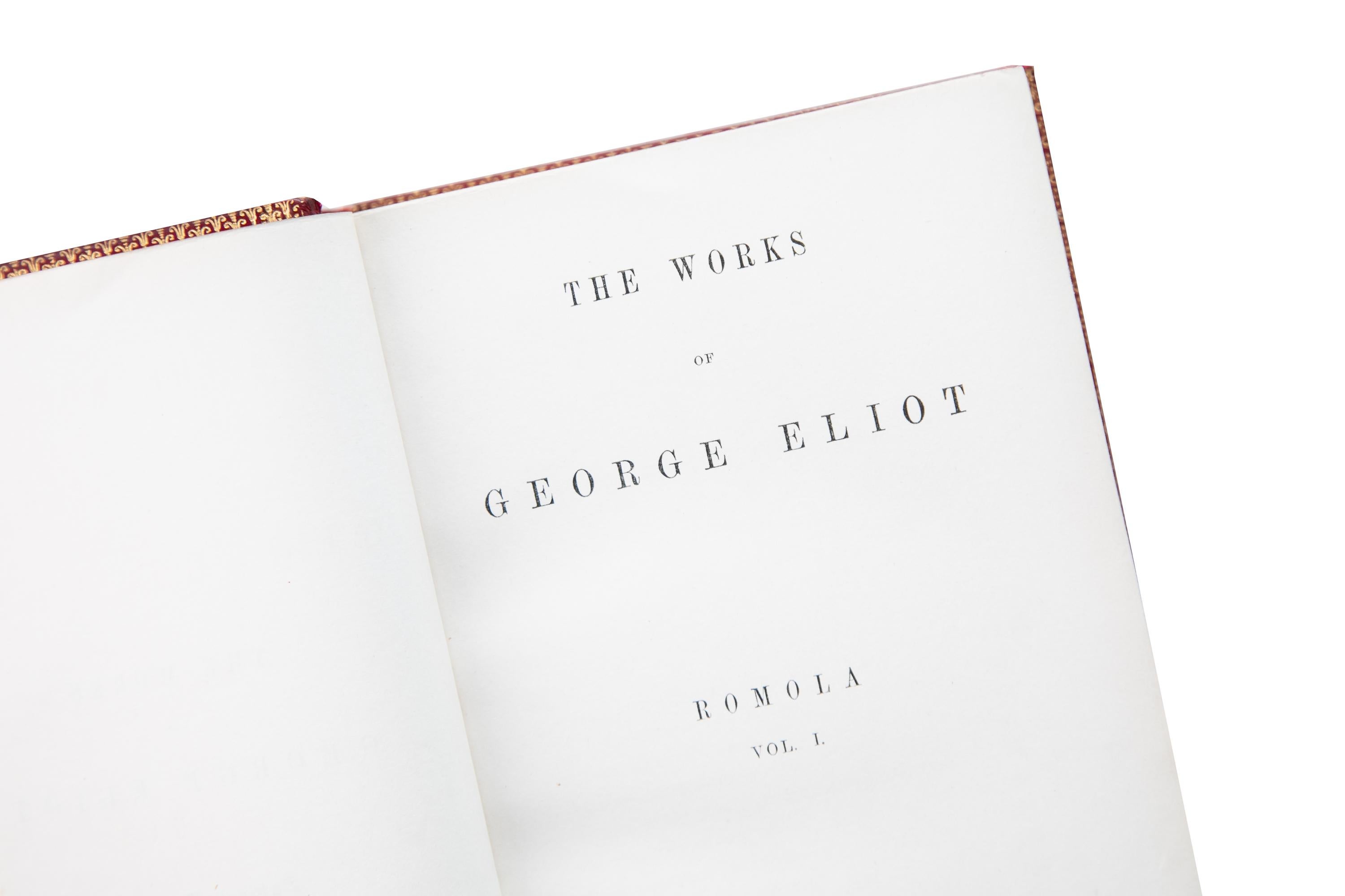24 Volumes. George Eliot, The Works. In Good Condition In New York, NY