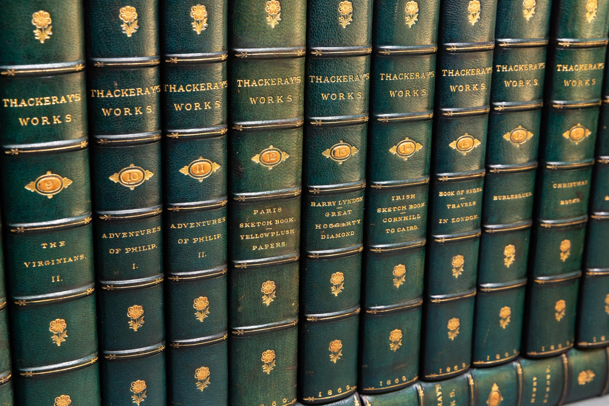 24 Volumes, William Makepeace Thackeray The Works of William Makepeace Thackeray In Good Condition In New York, NY