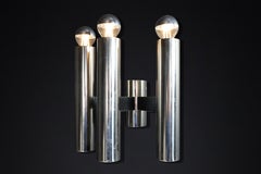 24 x Sleek Mid-Century Modern Wall Lights in Chromed Steel – Germany, 1970s