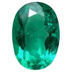 2,40 Karat 11x8 VVS Gemmy Grün Oval Kolumbianischer Smaragd Lose Edelstein