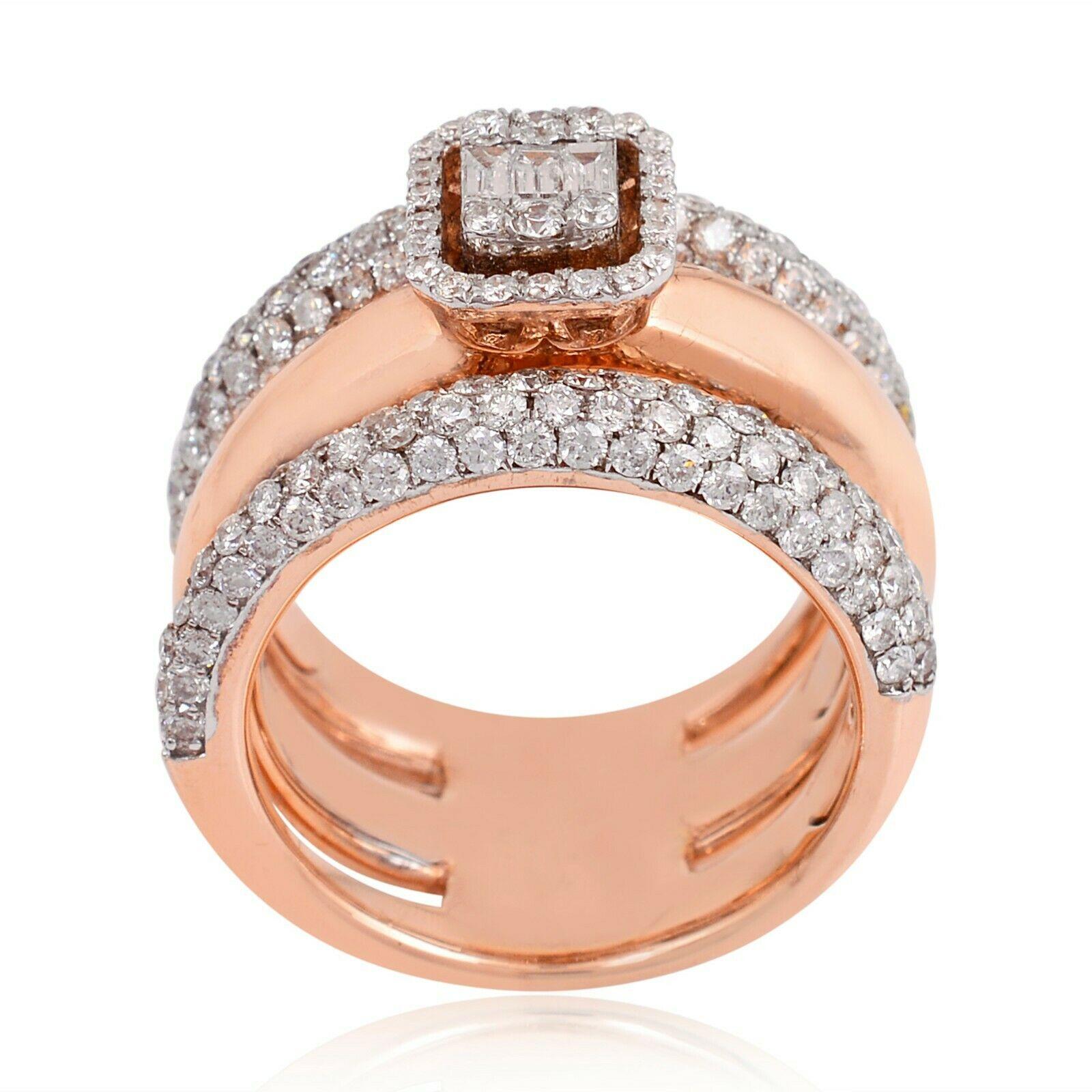 For Sale:  2.40 Carat Diamond 18 Karat Rose Gold Ring 4