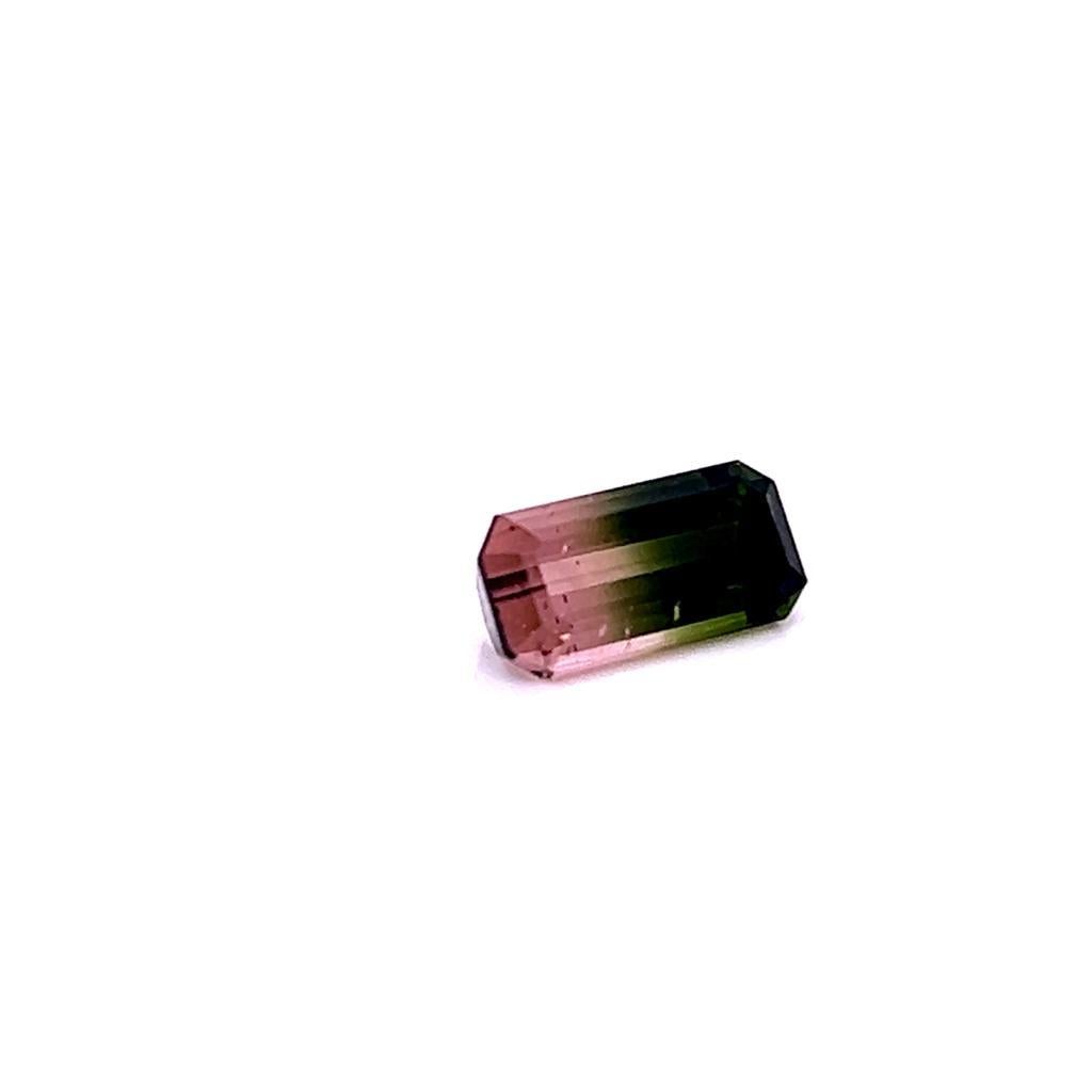 Tourmaline bicolore taille émeraude de 2,40 carats Neuf - En vente à London, GB