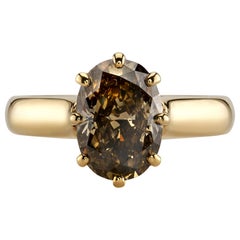 Handcrafted Gayle Oval Shaped Diamond Ring by Single Stone 