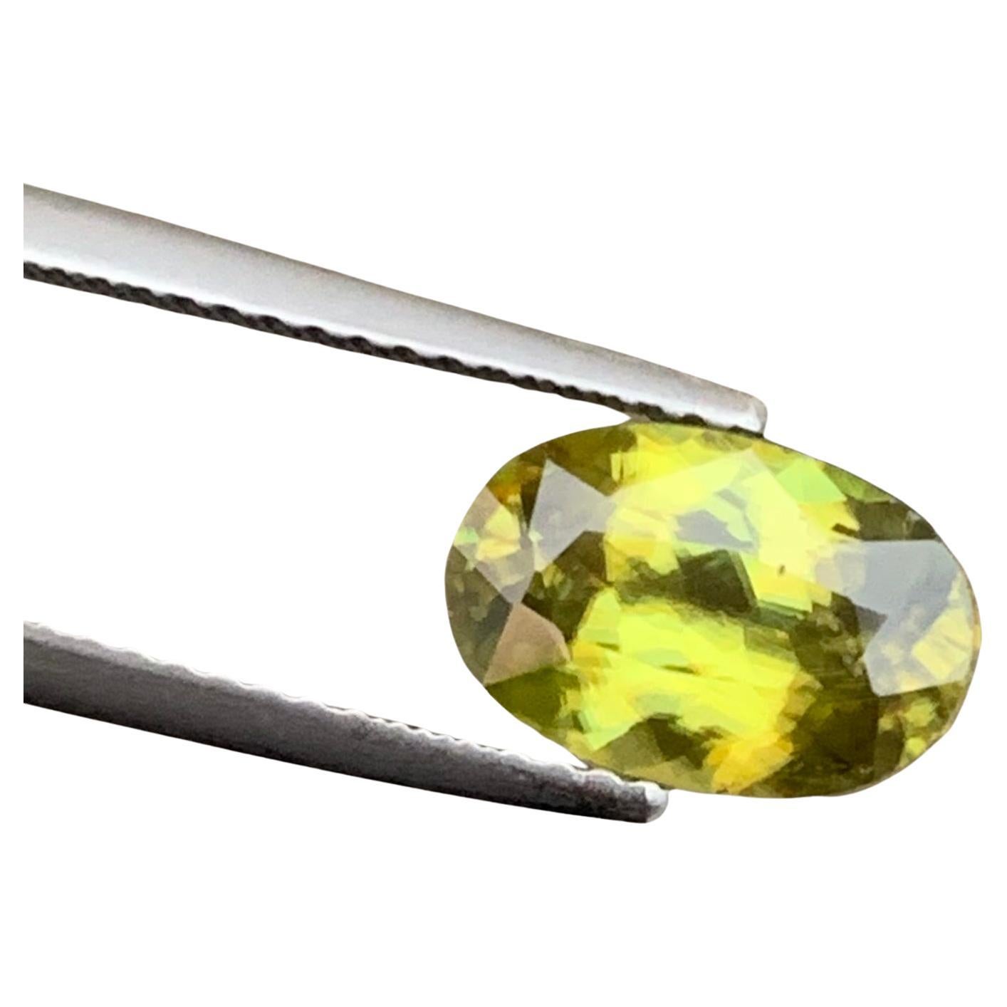 2.40 Carat Gorgeous Fire Loose Sphene Gemstone From Pakistan Mine Oval Shape