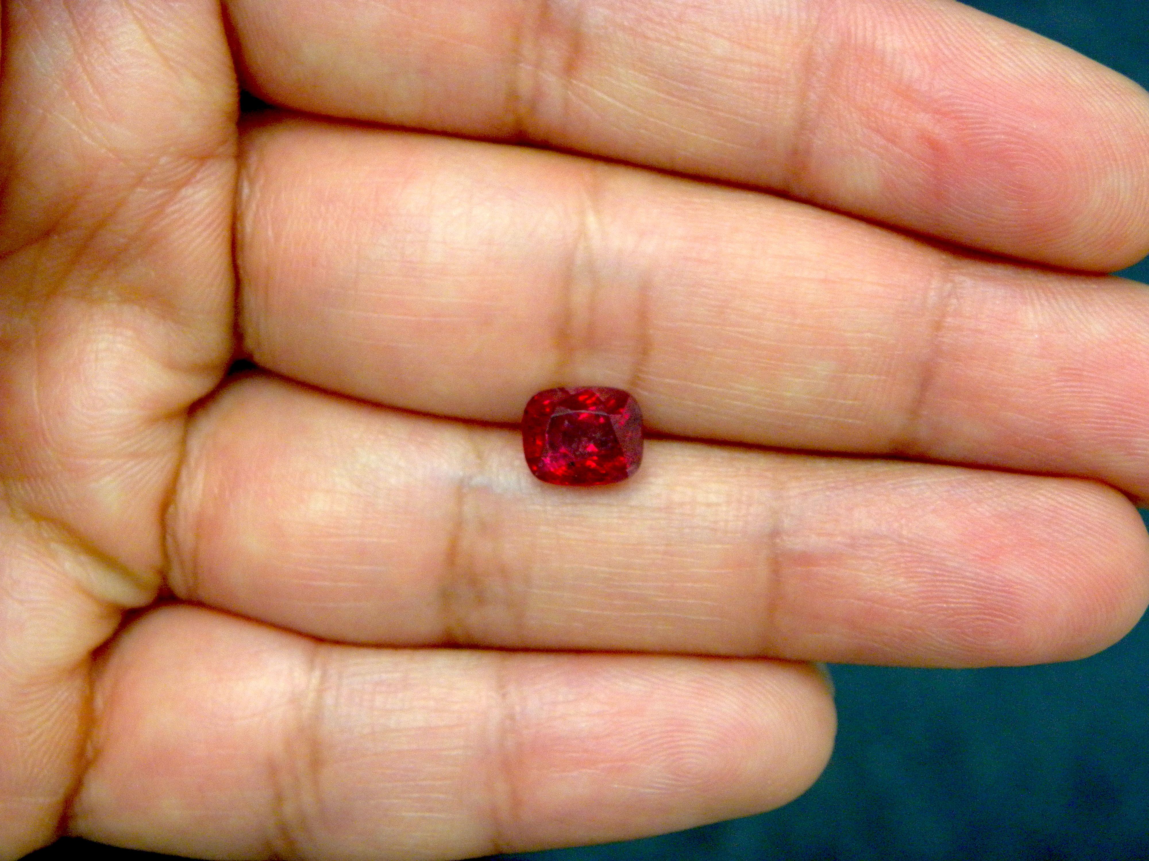 2.40 Carat GRS Certified Unheated Burmese Vivid Red Spinel 5