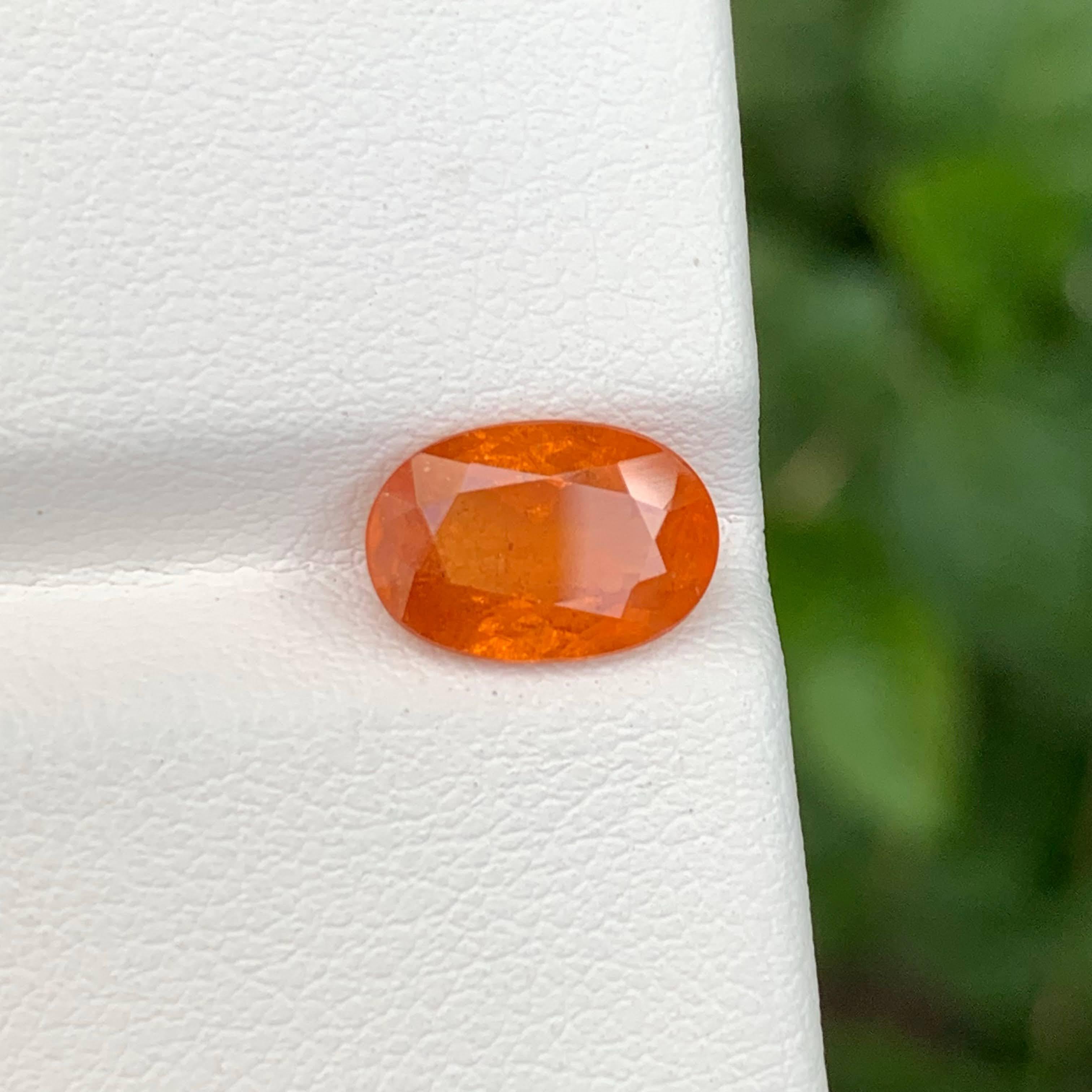 2.40 Carat Loose Fanta Garnet Stone Oval Cut Natural African Gemstone For Sale 5