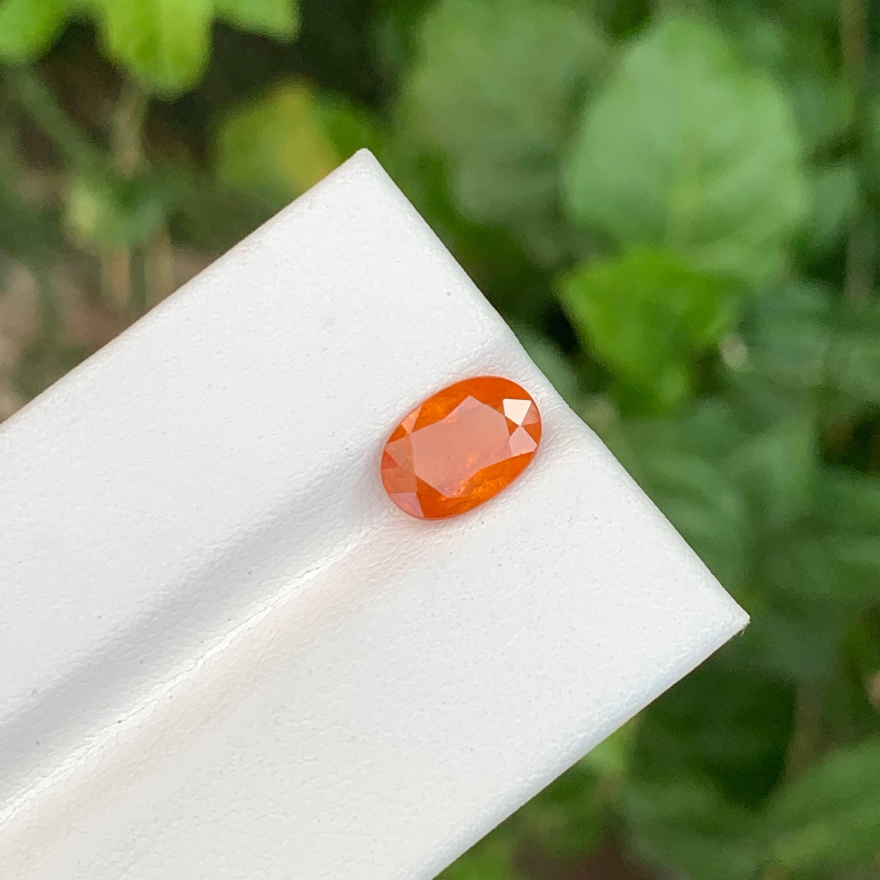 Modern 2.40 Carat Loose Fanta Garnet Stone Oval Cut Natural African Gemstone For Sale
