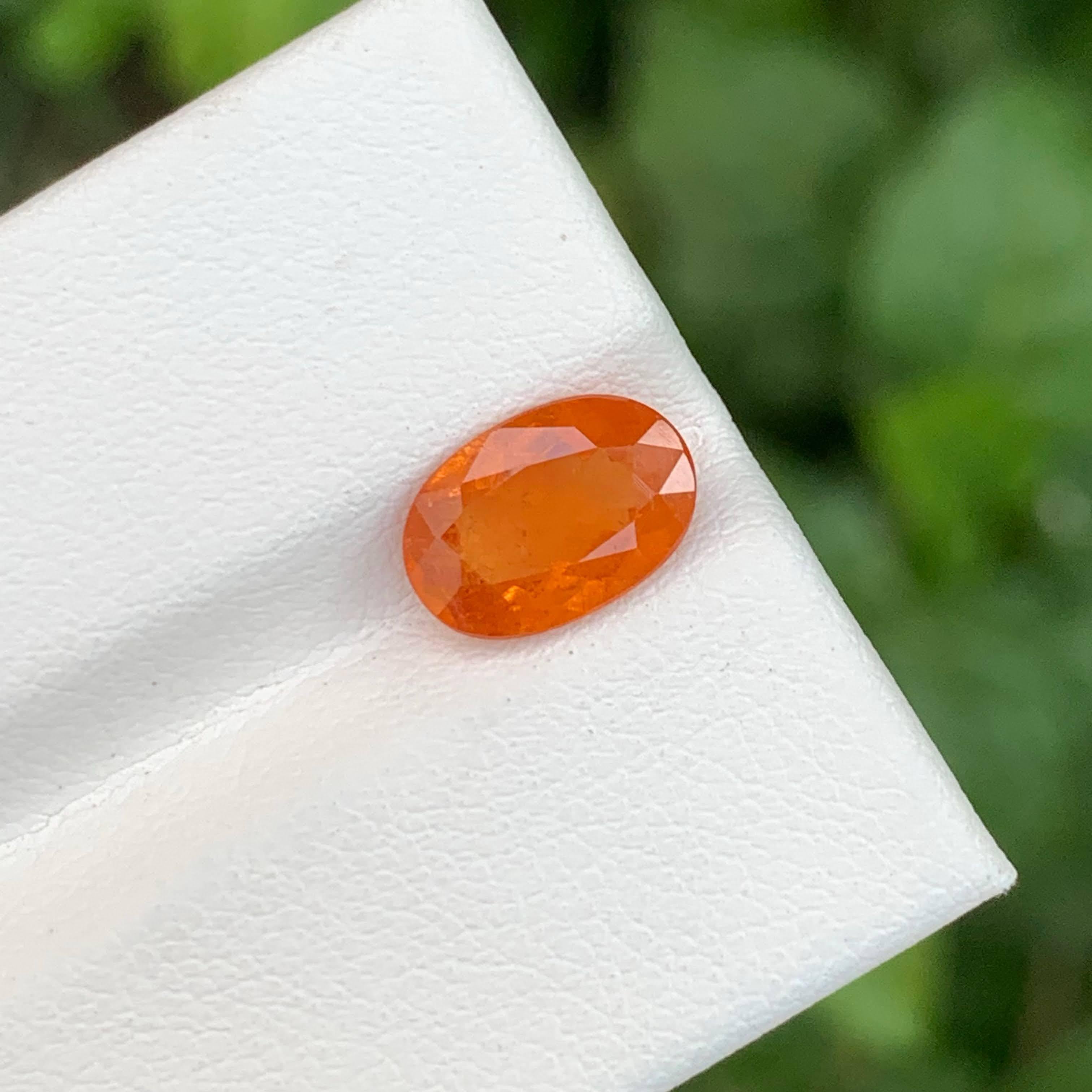 2.40 Carat Loose Fanta Garnet Stone Oval Cut Natural African Gemstone For Sale 1