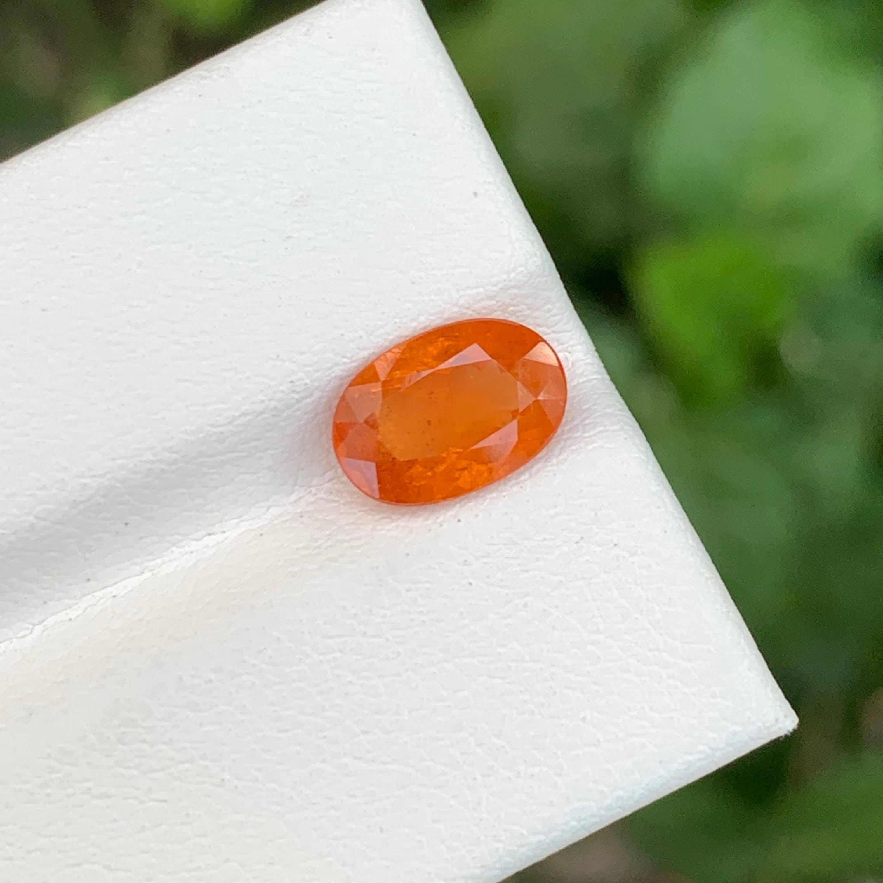 2.40 Carat Loose Fanta Garnet Stone Oval Cut Natural African Gemstone For Sale 2