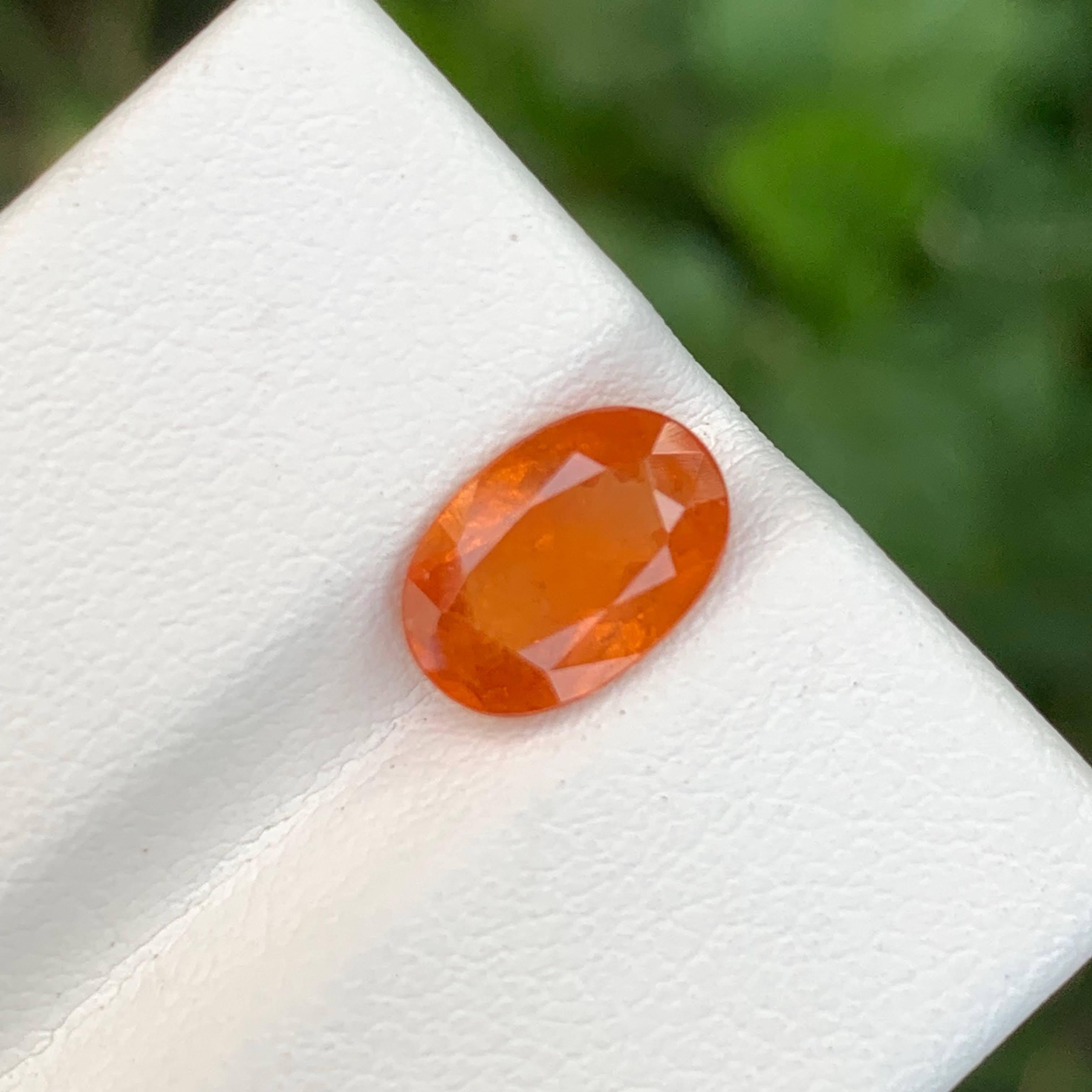 2.40 Carat Loose Fanta Garnet Stone Oval Cut Natural African Gemstone For Sale 4
