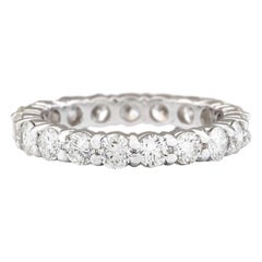 2.40 Carat Eternity Diamond Ring In 14 Karat White Gold