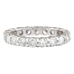 2.40 Carat Eternity Diamond Ring In 14 Karat White Gold 