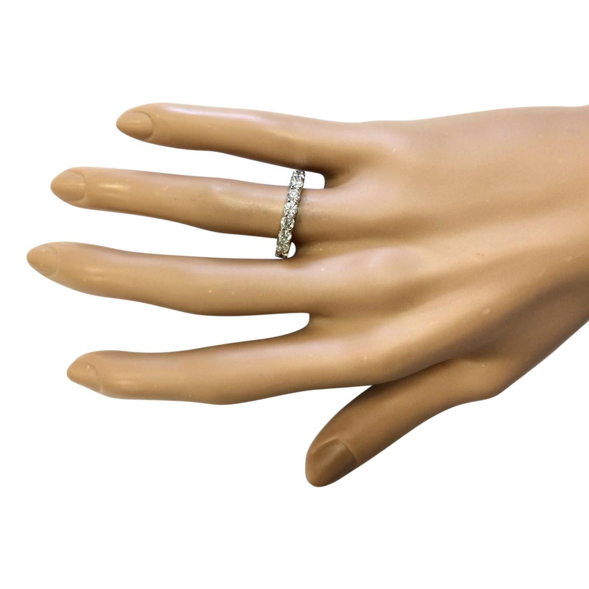 2.40 Carat Eternity Diamond Ring In 14 Karat White Gold  In New Condition For Sale In Manhattan Beach, CA