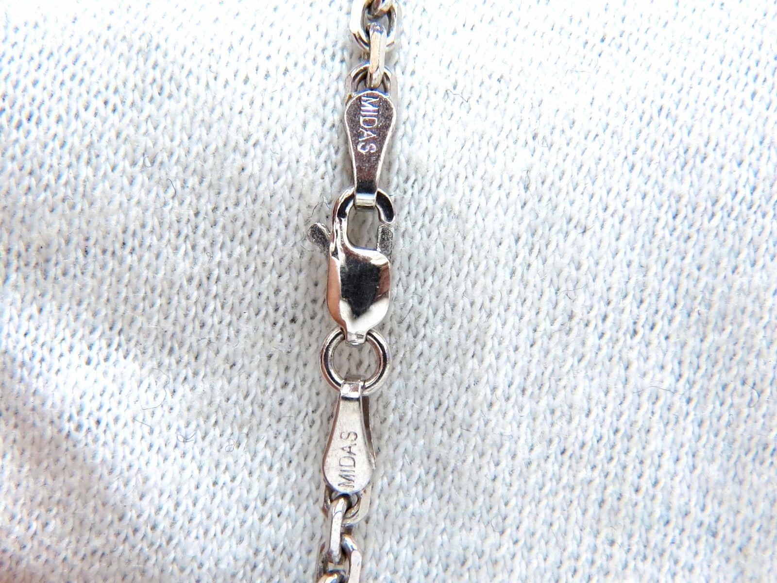 2,40 Karat natürliche Diamanten Baguette Runde Kreuz Halskette 14 Karat im Zustand „Neu“ im Angebot in New York, NY