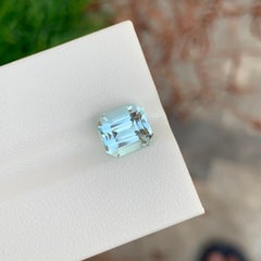 2.40 Carat Natural Loose Aquamarine Emerald Shape Gemstone