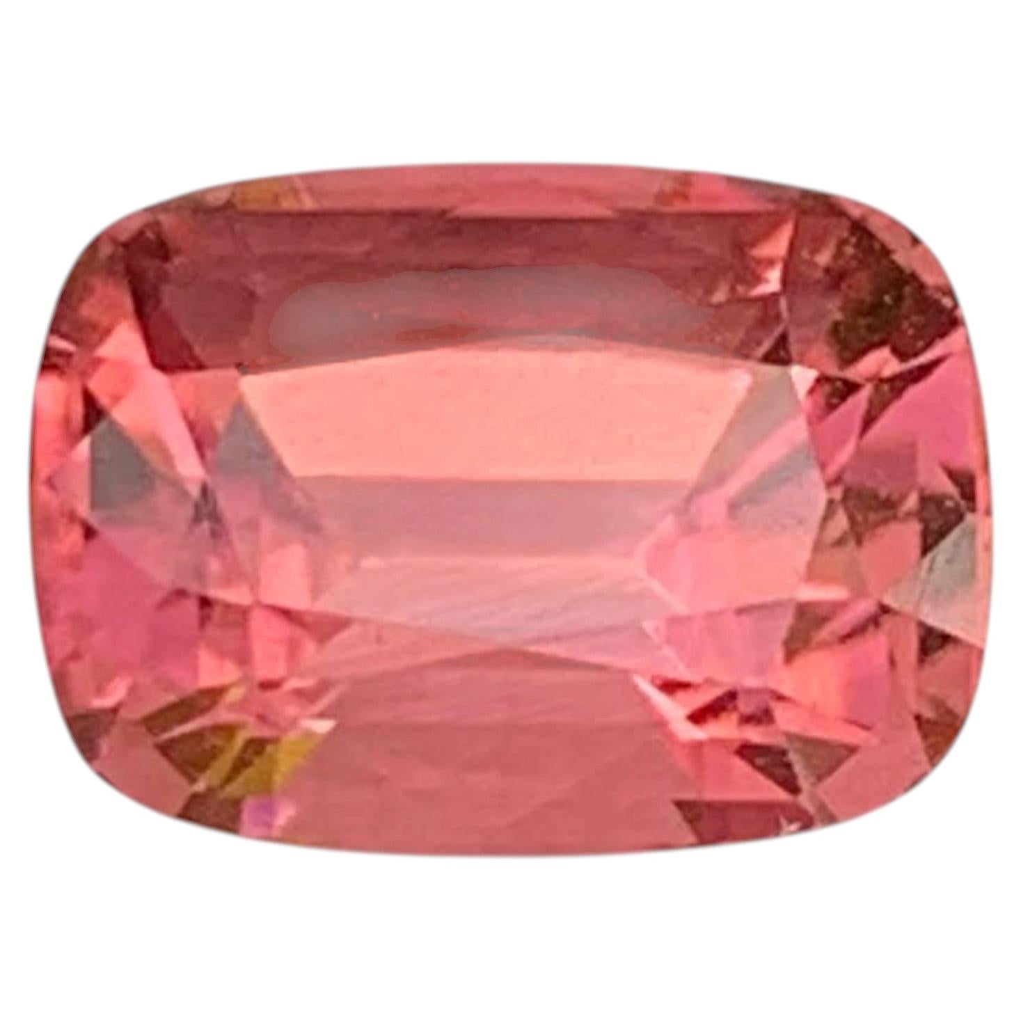 2.40 Carat Natural Loose Baby Pink Tourmaline Stone Cushion Cut Afghan Gemstone