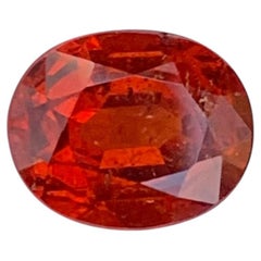 2.40 Carat Natural Loose Hessonite Garnet Oval Shape Gemstone (pierre précieuse de forme ovale)