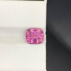 2.40 Carat Natural Loose Hot Pink Spinel Stone Cushion Cut Tanzanian Gemstone