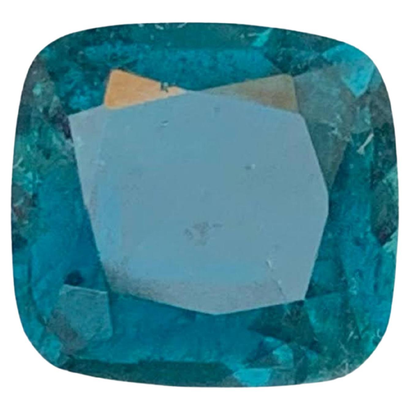 2.40 Carat Natural Loose Indicate Blue Tourmaline Cushion Cut Afghan Gemstone (pierre précieuse afghane)