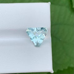2.40 Carat Natural Loose Light Blue Aquamarine Trilliant Cut Pakistani Gemstone
