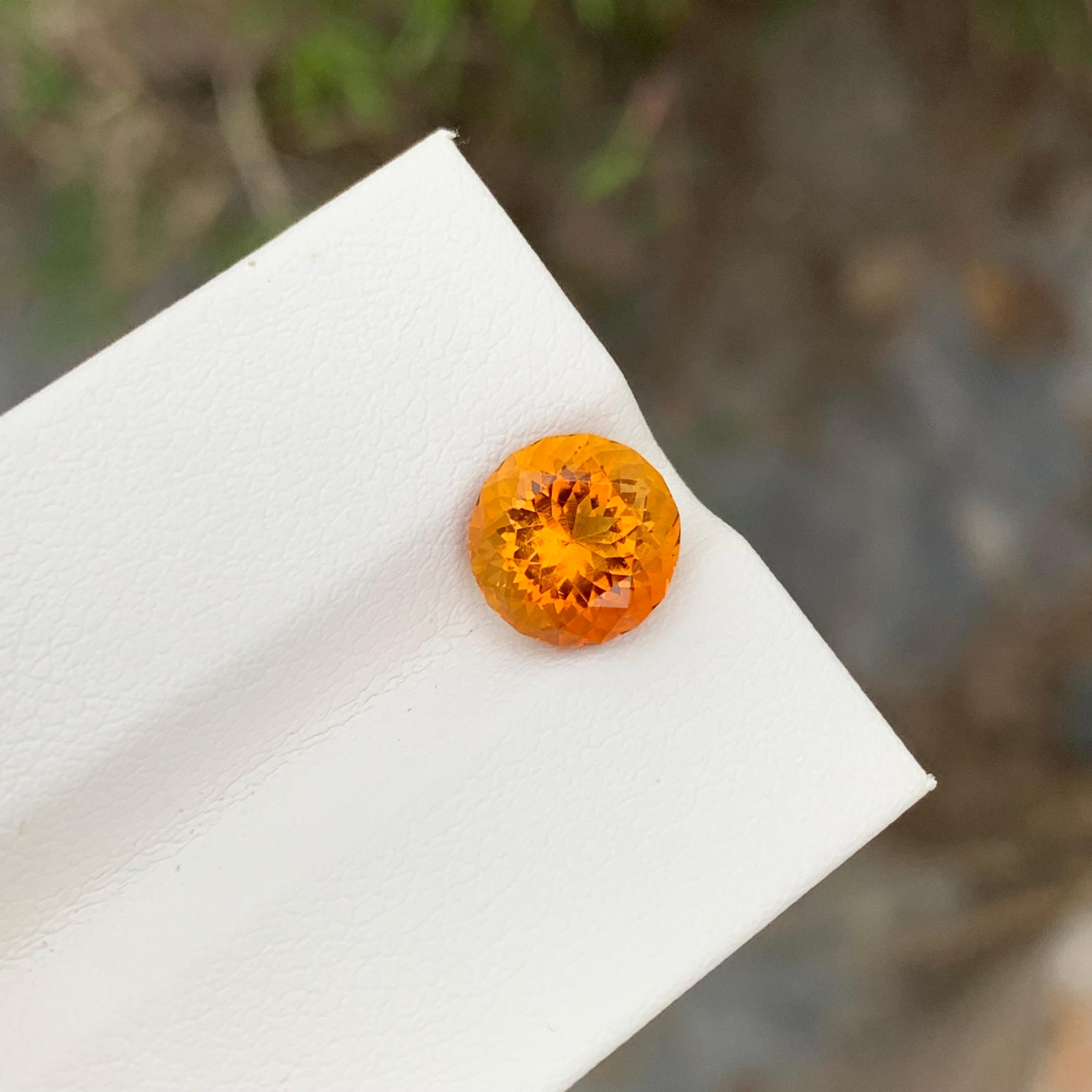 2,40 Quilates Natural Citrino de Madeira Suelto Forma Redonda Gema Para Anillo Joyas Artes y manualidades en venta