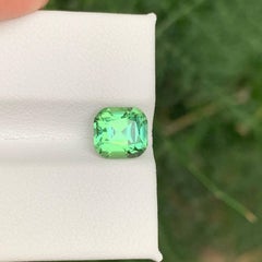 2.40 Carat Natural Loose Mint Green Tourmaline Cushion Cut Afghan Gemstone