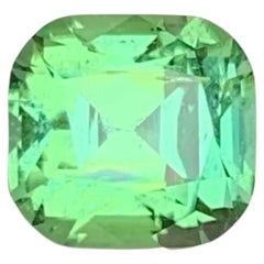 2.40 Carat Natural Loose Mint Green Tourmaline Cushion Cut Afghan Gemstone