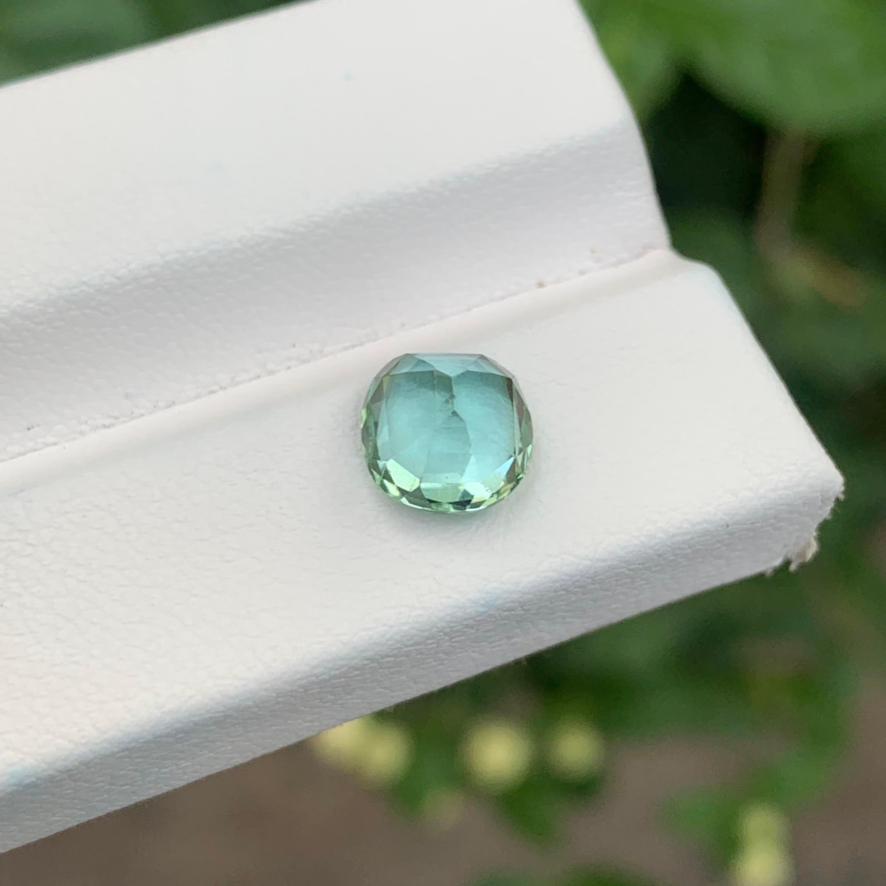 2.40 Carat Natural Loose Mint Tourmaline Cushion Shape Gemstone (pierre précieuse en forme de coussin) en vente 2