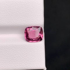 2.40 Carat Natural Loose Pinkish Red Spinel Stone Cushion Cut Tanzanian Gemstone