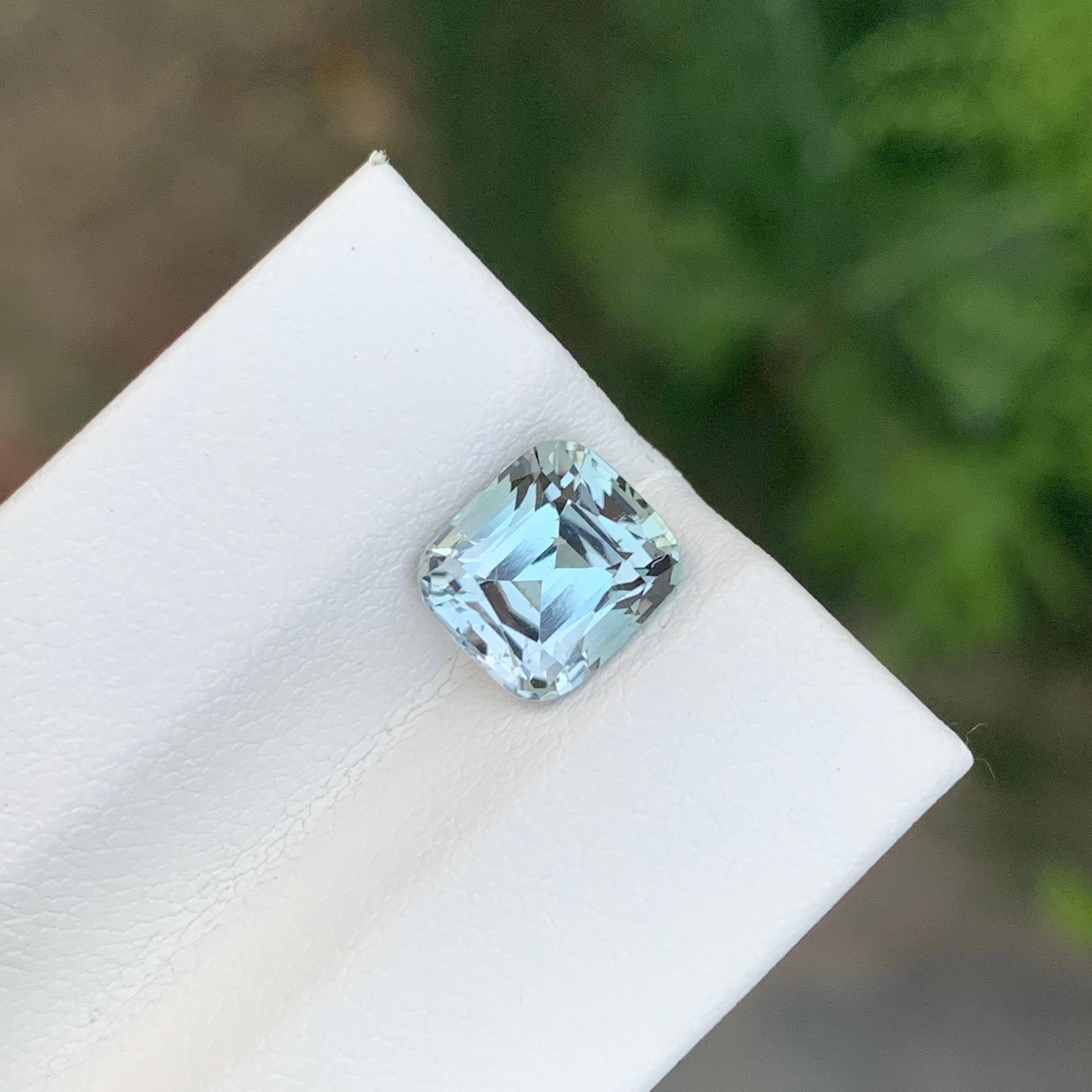 Taille coussin 2.40 Carat Natural Loose Teal Tourmaline Cushion Shape Gem en vente