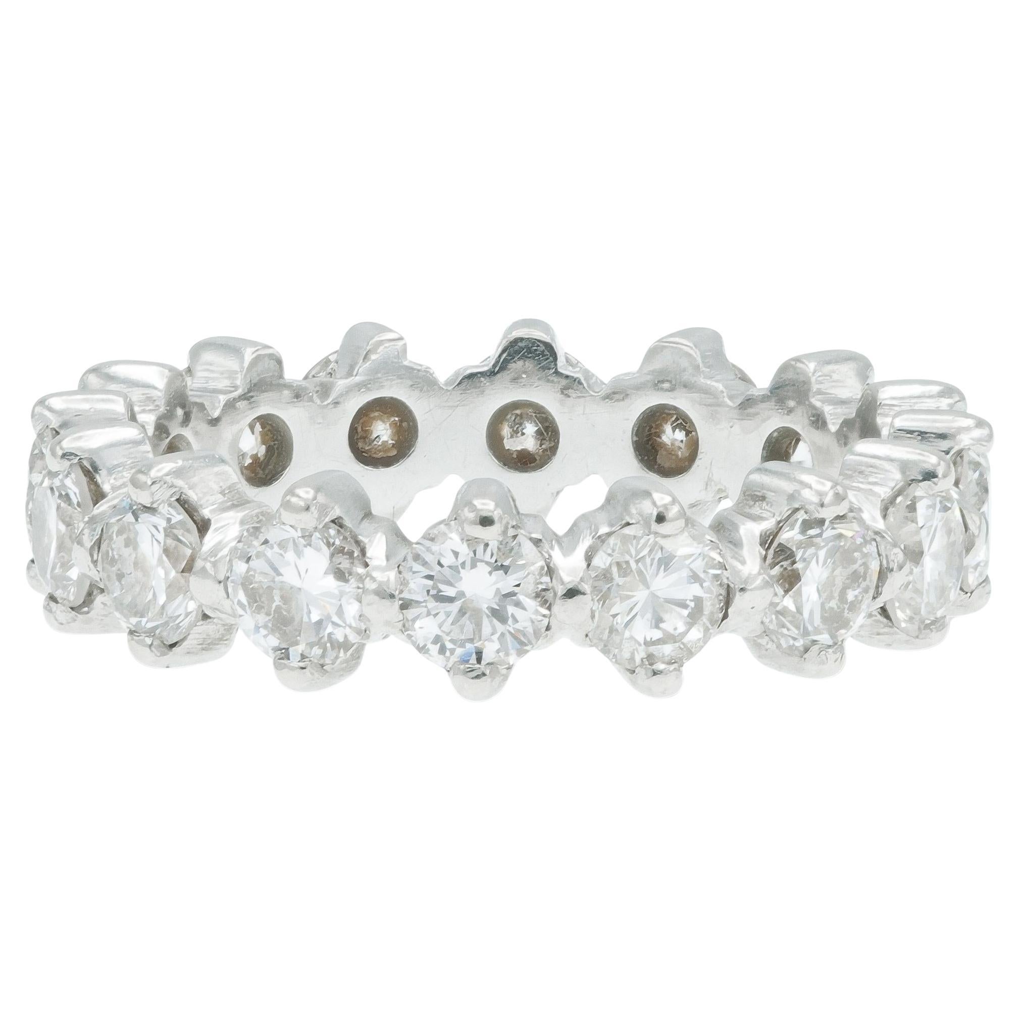 2.40 Carat Round Brilliant Cut Diamond Eternity Band For Sale