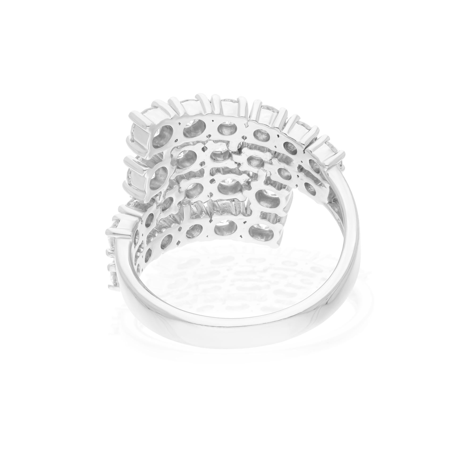 2,40 Karat SI Reinheit HI Farbe runder Diamant Wickelring 18 Karat Weißgold im Zustand „Neu“ im Angebot in Diera, Dubai