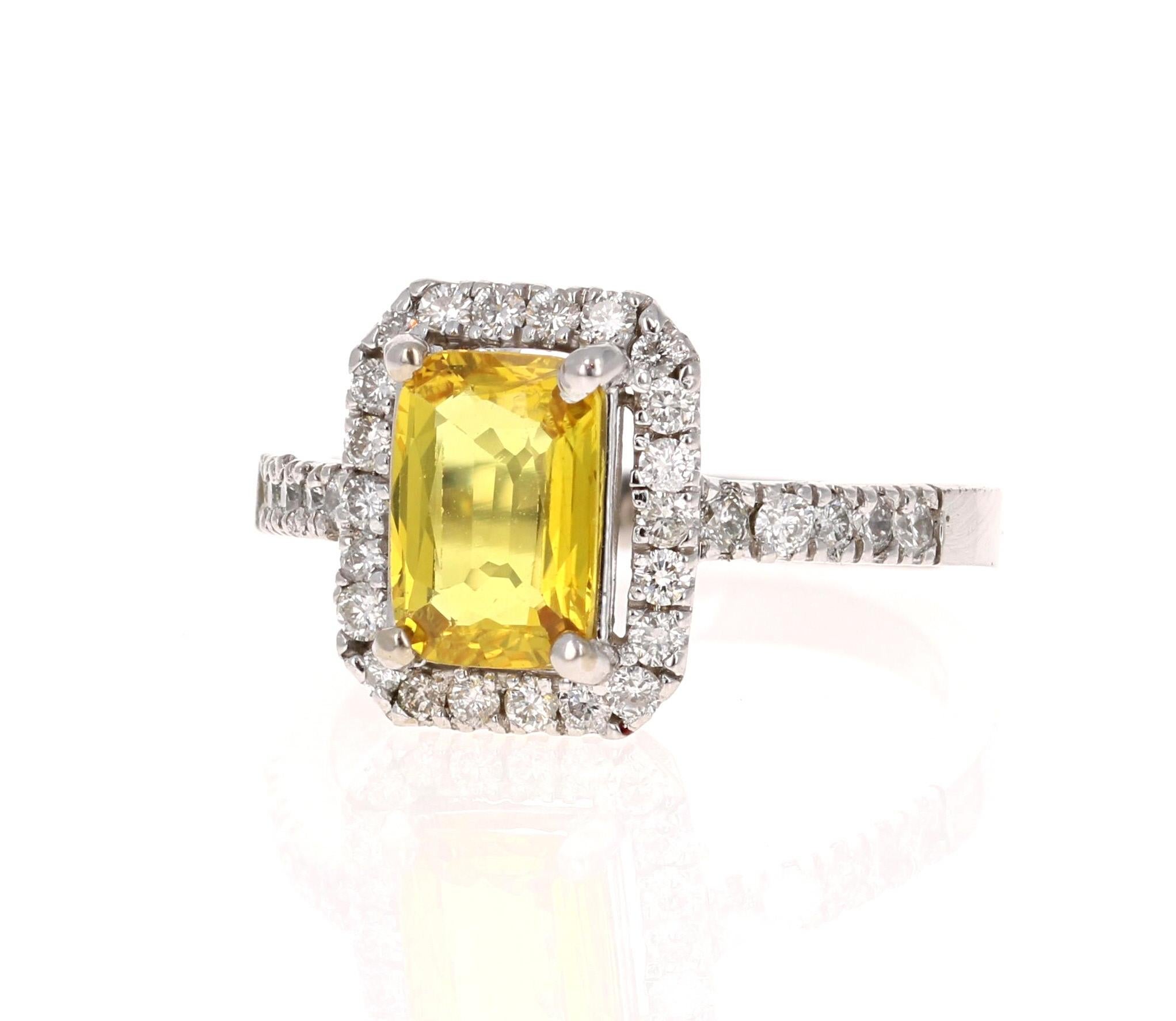 yellow sapphire halo ring