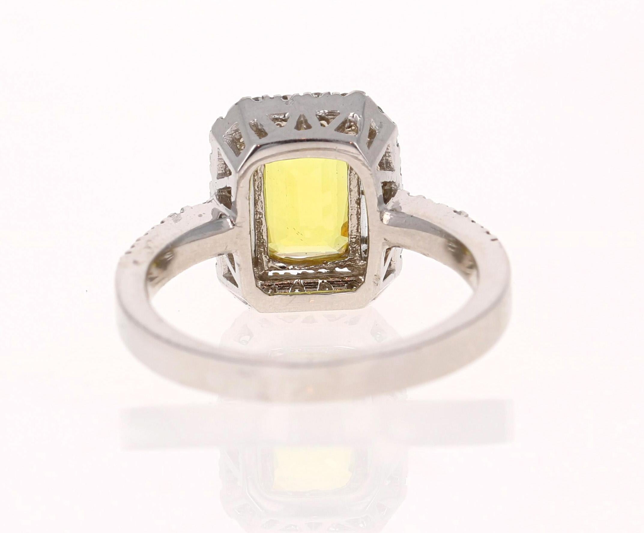 yellow sapphire halo engagement ring