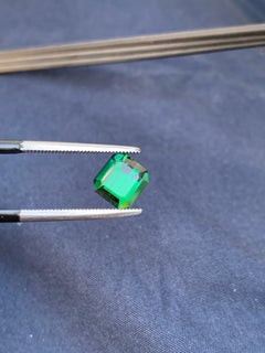 2.40 Carats Natural Green Emerald Cut Tourmaline from Afghanistan