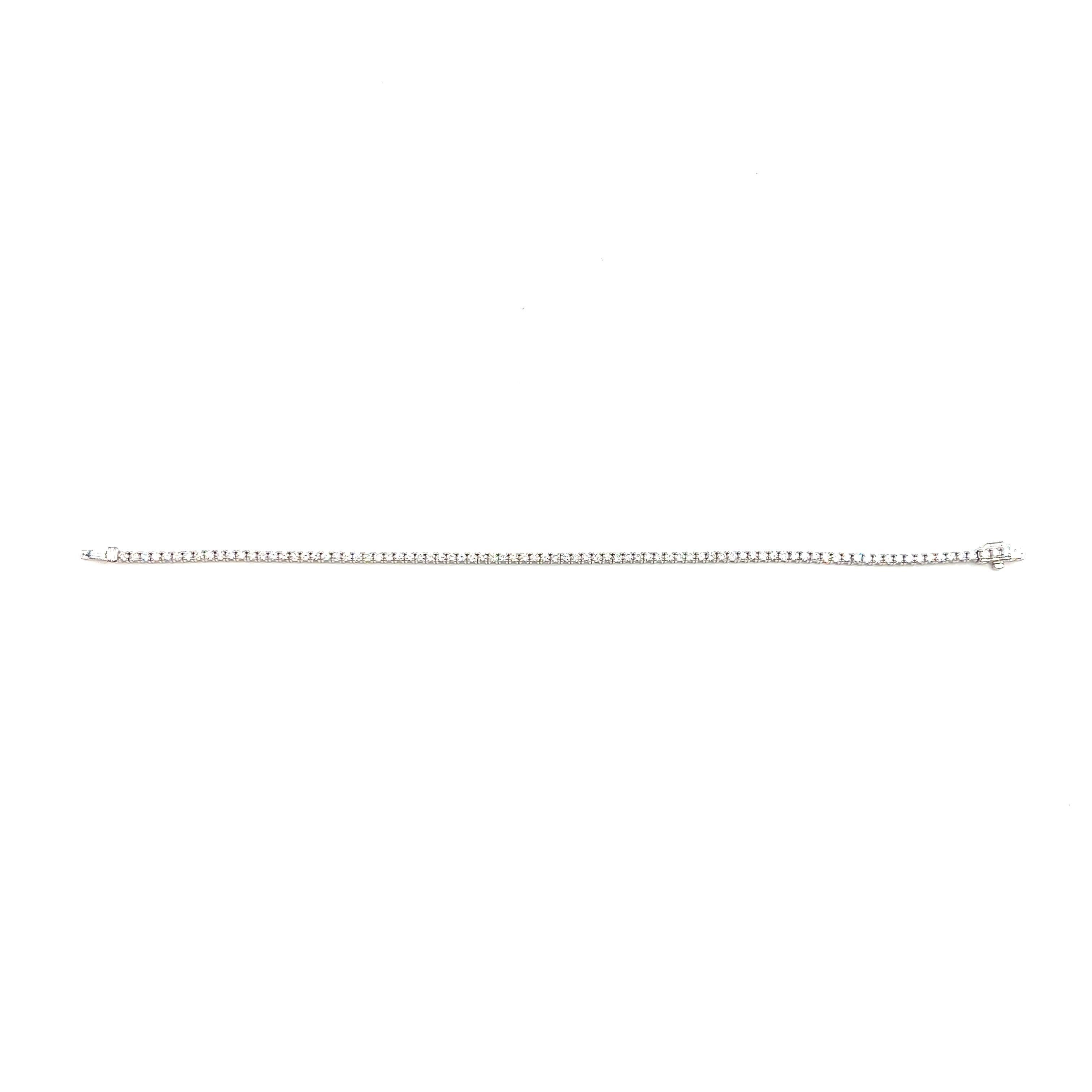 Round Cut 2.40 ct Diamond Tennis Bracelet