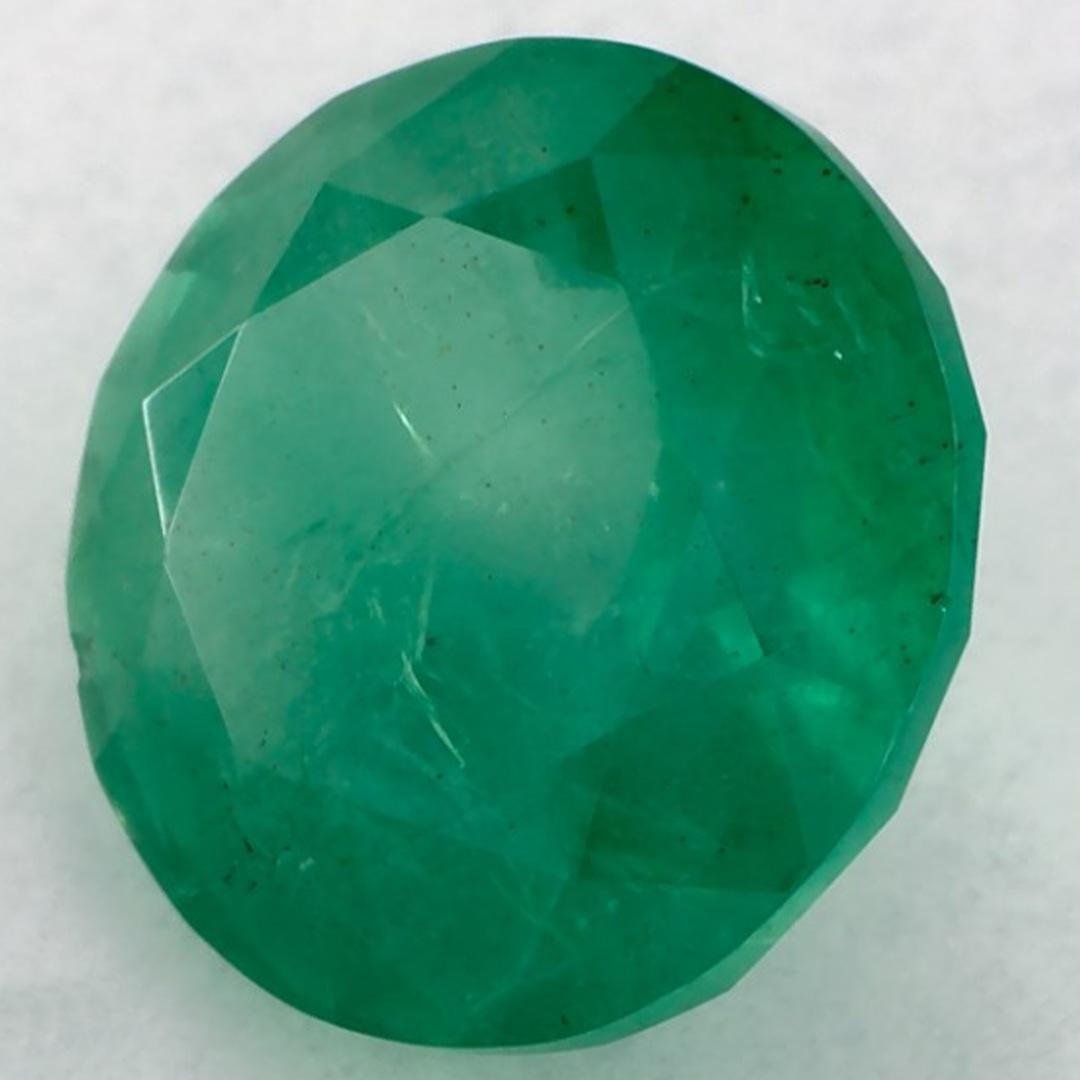 2.40 Ct Smaragd Runde Lose Edelstein (Rundschliff) im Angebot